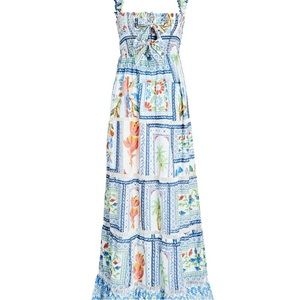 LIKE NEW! Farm Rio Tropical Tile Dress